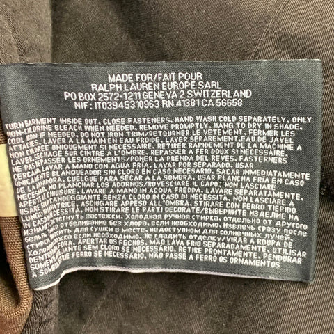 RALPH LAUREN Taille L Veste Utilitaire Épaules Camouflage Coton Marron Noir