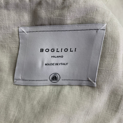 BOGLIOLI Size 34 Sage Green Linen Single Breasted Jacket