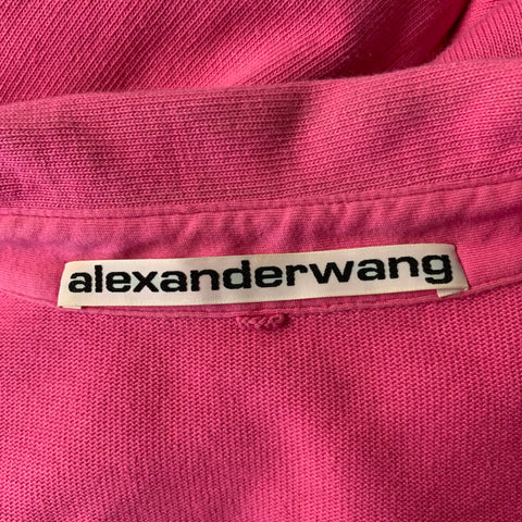ALEXANDER WANG Size M Pink Cotton Button Up Long Sleeve Shirt