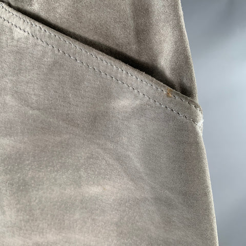 DOLCE & GABBANA Size 32 Grey Suede Five Pockets Straight Casual Pants