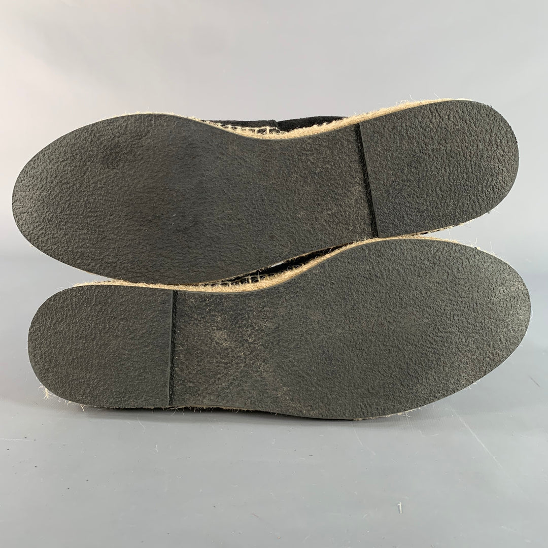 TODD SNYDER Size 11 Black Suede Slip On Espadrille Sneakers