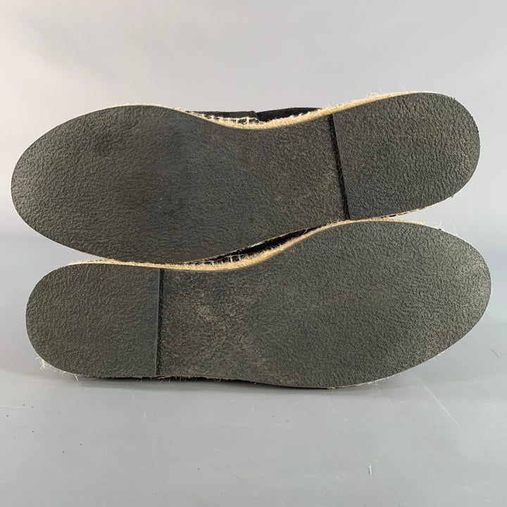 TODD SNYDER Size 11 Black Suede Slip On Espadrille Sneakers