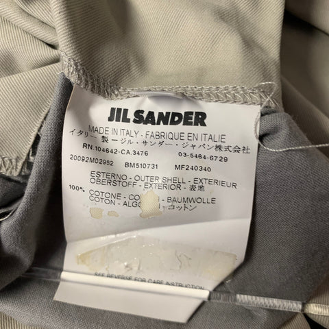 JIL SANDER Size 38 Khaki Cotton Flat Front Casual Pants