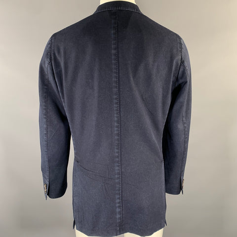 BOGLIOLI Chest Size 40 Navy Wool Notch Lapel Sport Coat