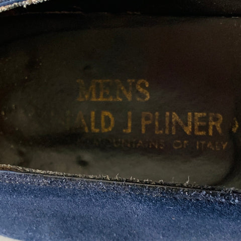 DONALD J PLINER Size 8 Navy Suede Slip On Loafers