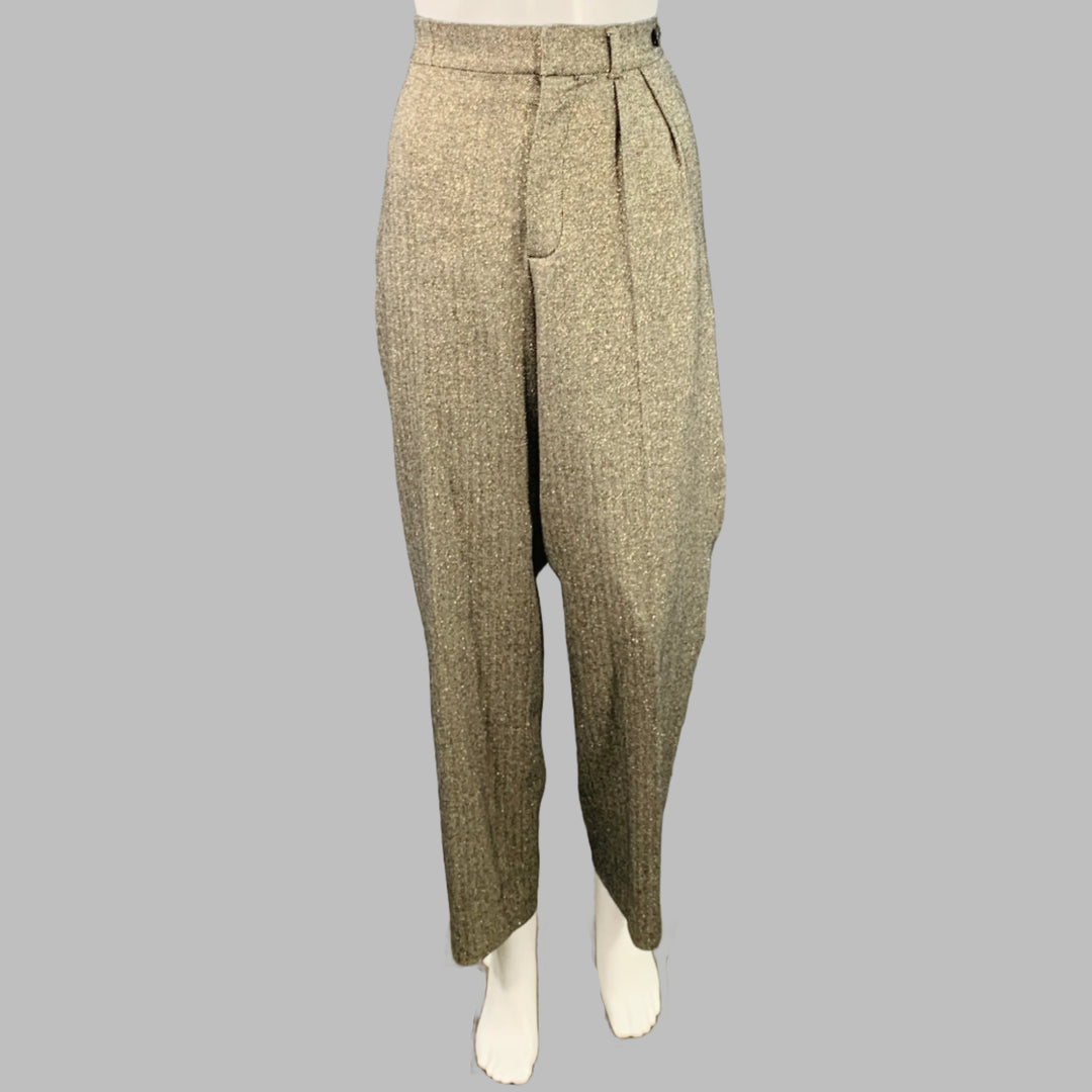 ZADIG & VOLTAIRE Size S Gold Black Acrylic Blend Herringbone Pantsuit