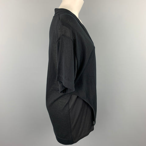 CoSTUME NATIONAL Size S Black Mixed Fabrics Casual Top