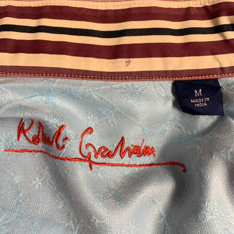 ROBERT GRAHAM Size M Multi Color Stripe Cotton Button Up Long Sleeve Shirt