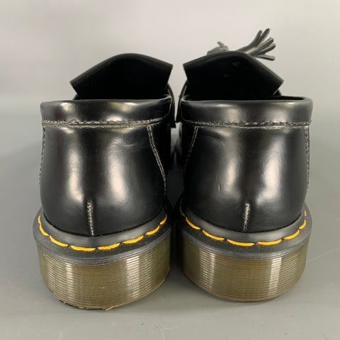 DR. MARTENS Size 9 Black Leather Eyelash & Tassel Loafers