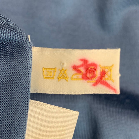 BRIONI Size XL Blue Knit Silk Polo Pullover