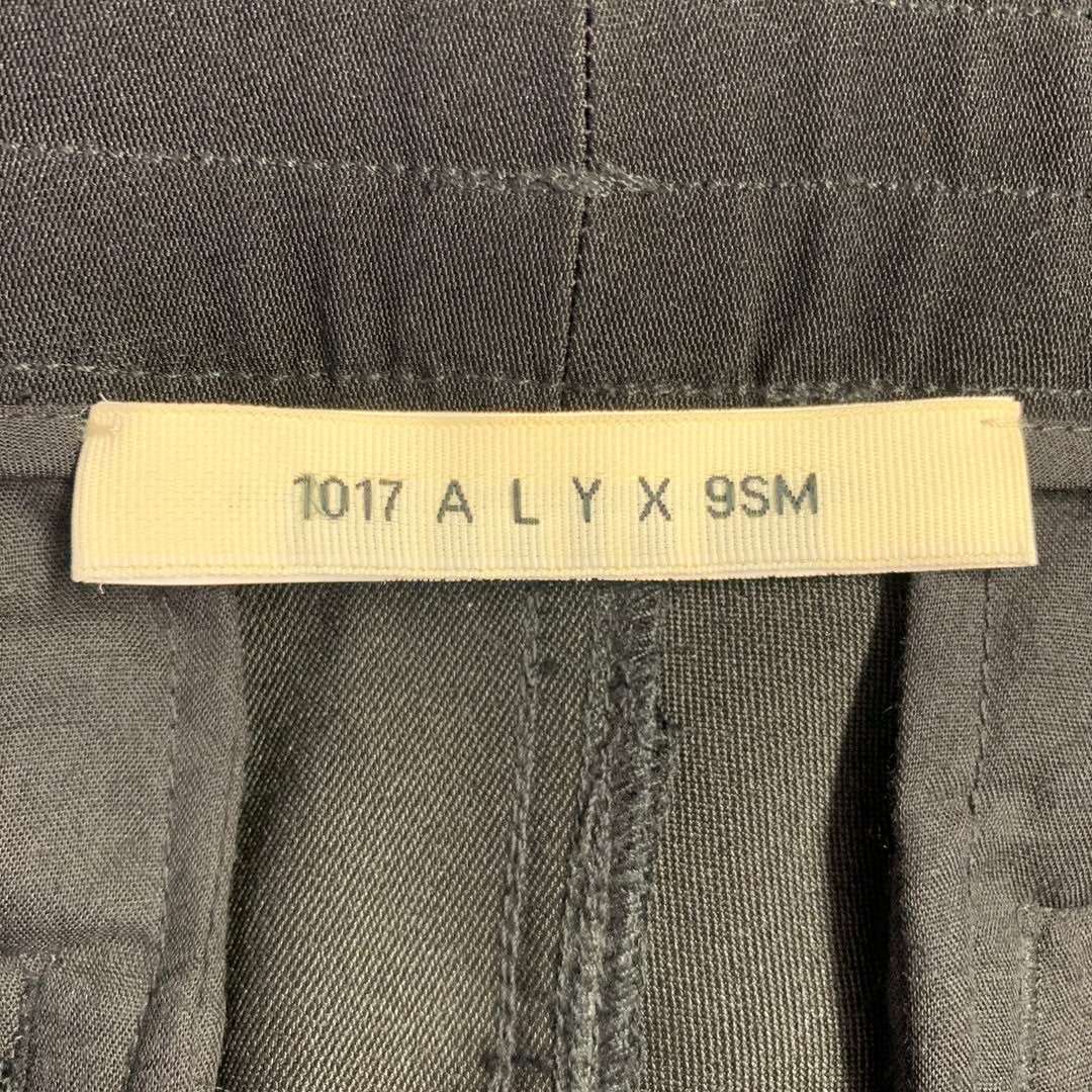 1017 ALYX 9SM Size M Black Polyester Blend Elastic Waistband Casual Pants