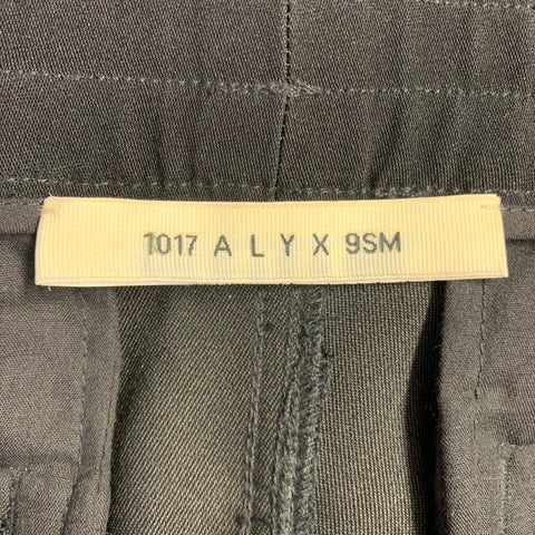 1017 ALYX 9SM Size M Black Polyester Blend Elastic Waistband Casual Pants