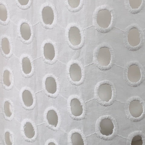 L'AGENCE Size XS White Cotton Eyelet Button Up Shirt