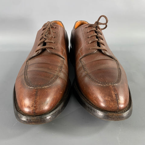 JOHN LOBB Size 9 Brown Leather Split Toe Lace Up Shoes