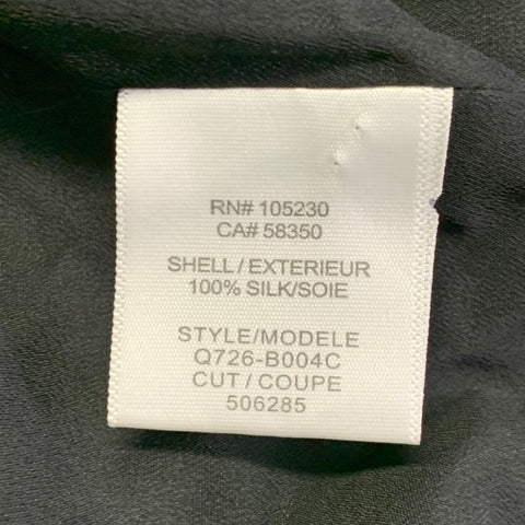 EQUIPMENT Taille L Blouson bombardier zippé en soie à carreaux noir et blanc