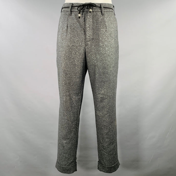 ENGINEERED GARMENTS Size 34 Grey Metallic Herringbone Acrylic Blend Casual Pants