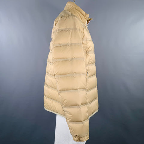 MONCLER GENIUS Size XXXL Khaki Quilted Down Filled Polyester Jacket