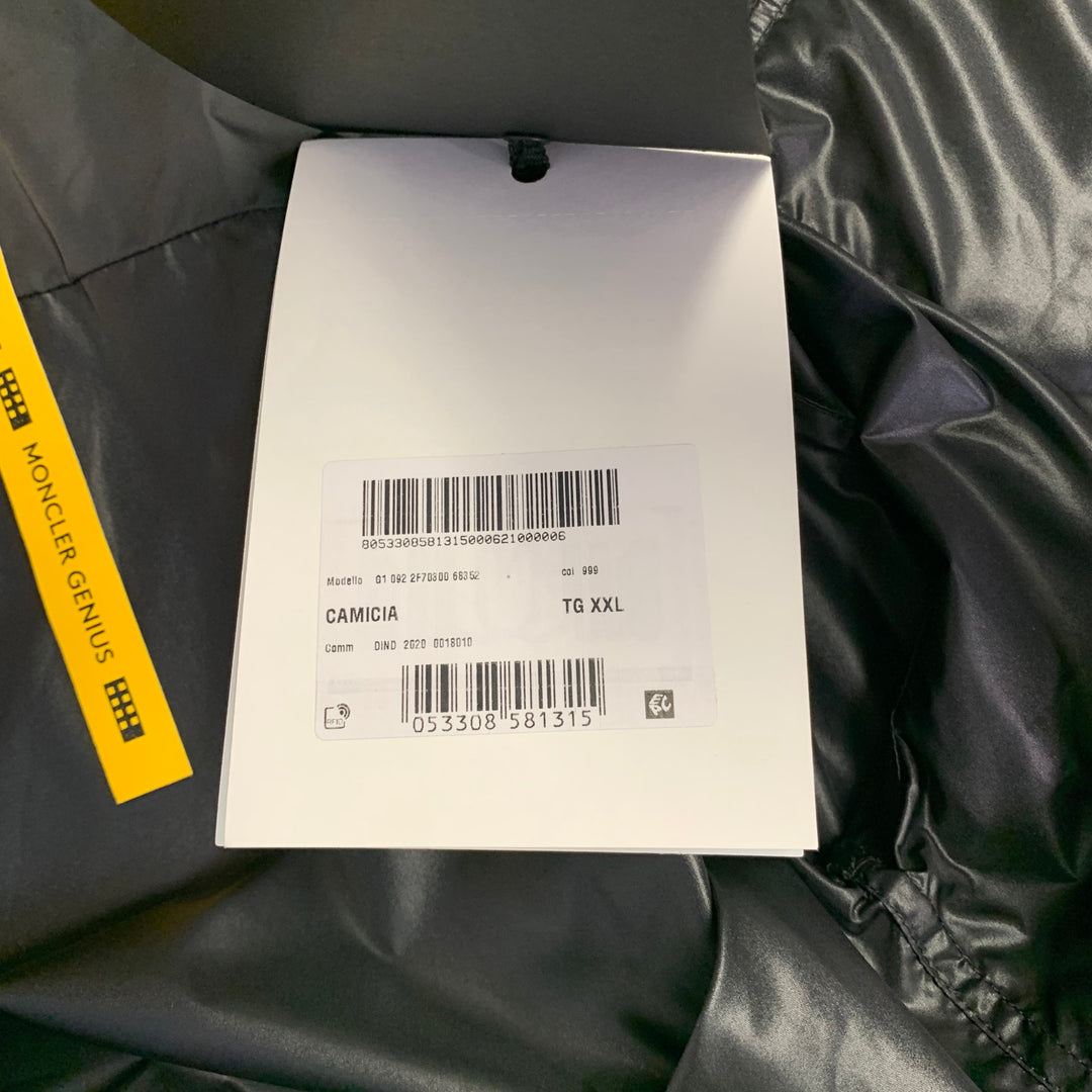 MONCLER Size XXL Black Polyamide Snaps Windbreaker Jacket