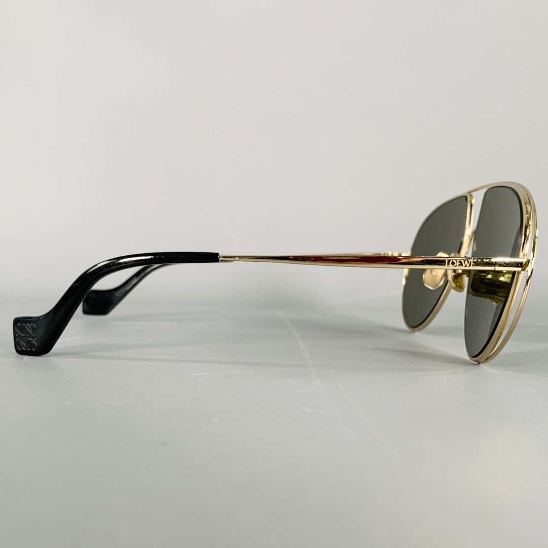 LOEWE Gold Metal Aviator Sunglasses
