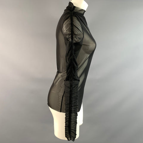 OPENING CEREMONY Size M Black Polyester Sheer Dress Top
