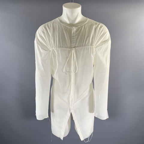 ASKYY TOKYO Size M White Silk Blend Long Sleeve Shirt