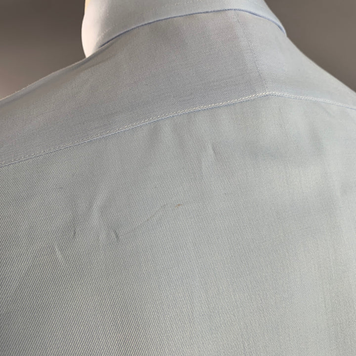 HAMILTON Size S Blue Light Blue Cotton Spread Collar Long Sleeve Shirt