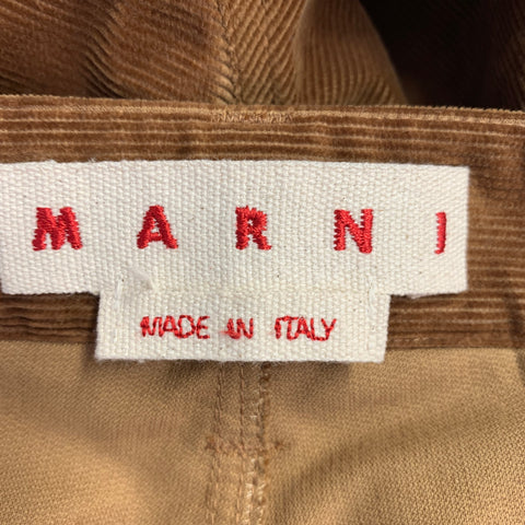 MARNI Size 30 Brown Corduroy Cotton Straight Casual Pants