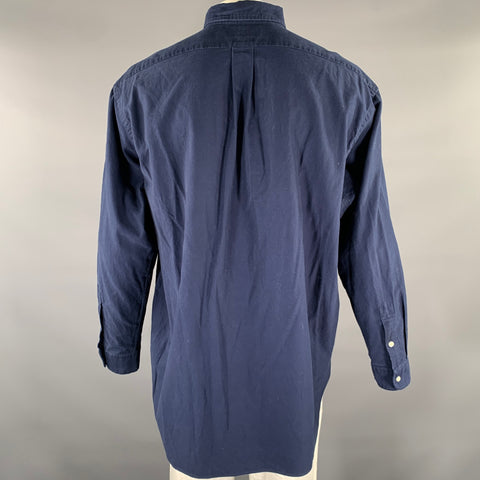 RALPH LAUREN Size XL Navy Cotton Long Sleeve Shirt