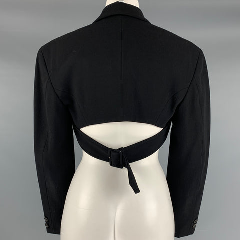 COMME des GARCONS Size S Black Wool Cropped Blazer