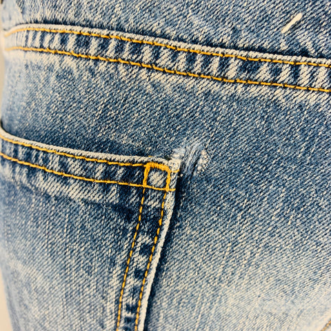 MAISON MARGIELA Size 34 Blue Cotton Button Fly Jeans