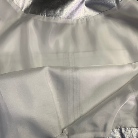 PACO RABANNE Size 38 Silver Shimmer Viscose Bomber Jacket