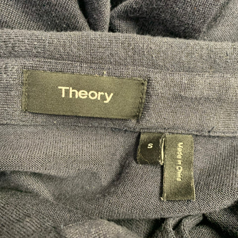THEORY Size S Navy Modal Blend Short Sleeve Polo