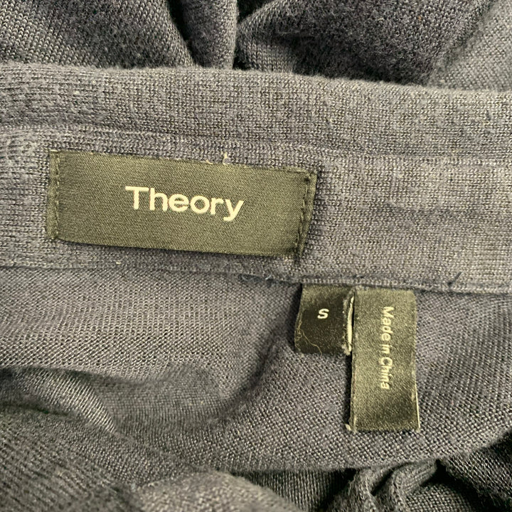 THEORY Size S Navy Modal Blend Short Sleeve Polo