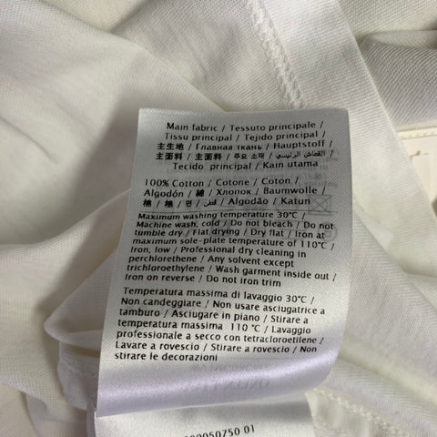 VALENTINO Size XL White Cotton Crew Neck T-shirt