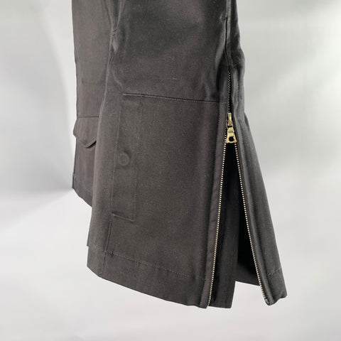 SIMONE ROCHA Size M Black Cotton Twill Zip Shorts