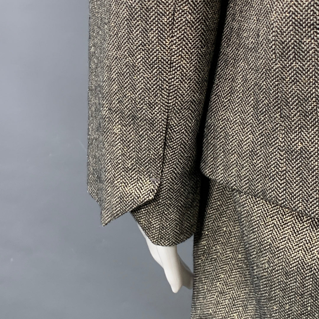 ZADIG & VOLTAIRE Size S Gold Black Acrylic Blend Herringbone Pantsuit