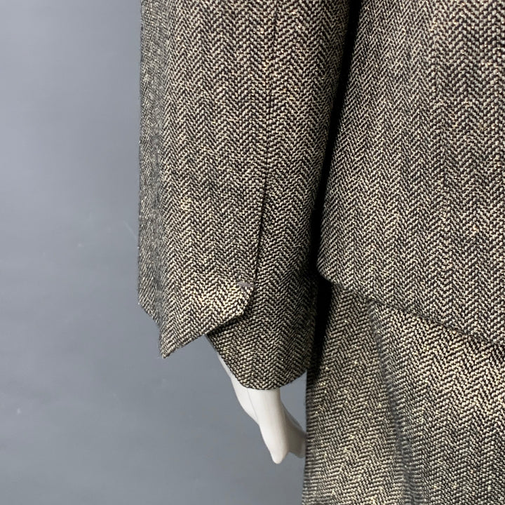 ZADIG & VOLTAIRE Size S Gold Black Acrylic Blend Herringbone Pantsuit