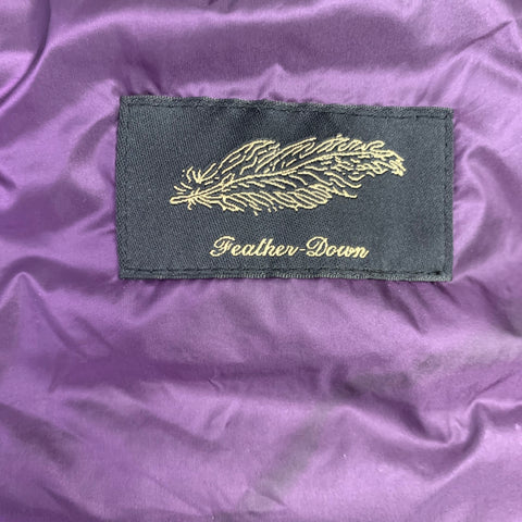 MASSIMO DUTTI Size L Purple Nylon Hooded Padded Jacket
