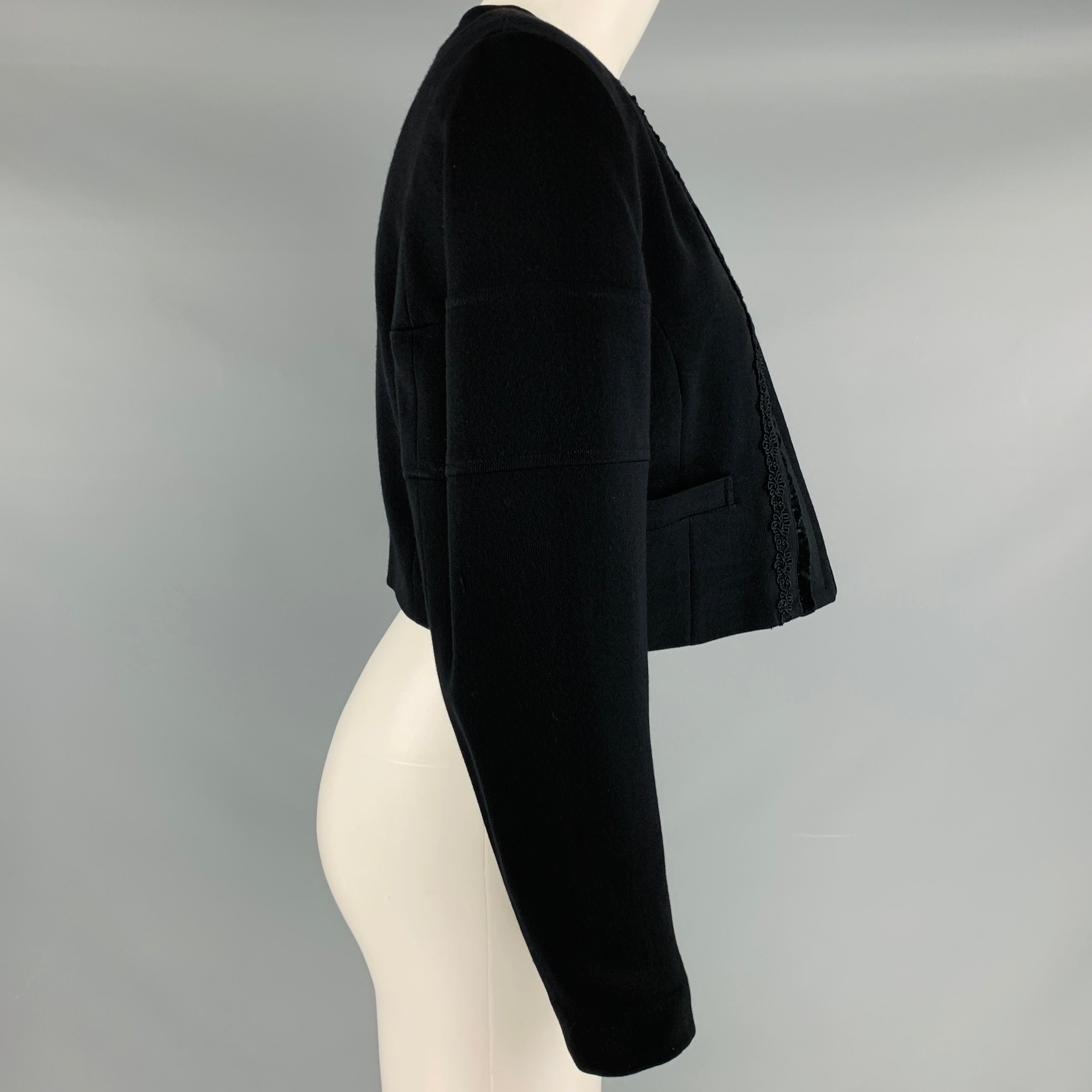 COMME des GARCONS 1989 Size S Black Wool Polyester Jacket – Sui