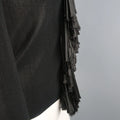 GIAMBATTISTA VALLI Size S Black Scoop Neck Ribbon Fringe Snap Cardigan GIAMBATTISTA VALLI