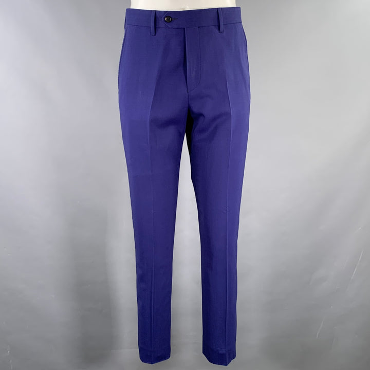 ACNE STUDIOS Size 36 Blue Wool Blend Notch Lapel Suit