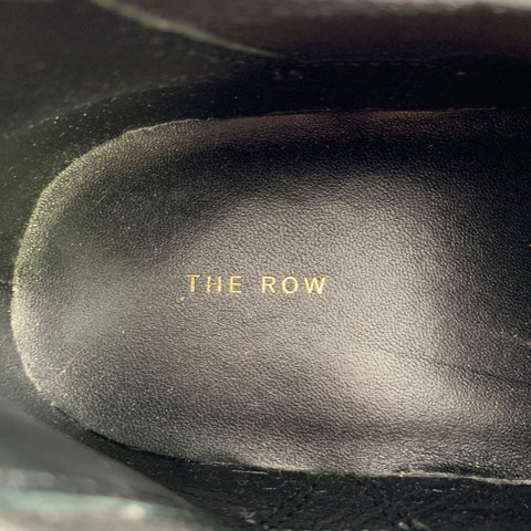 THE ROW Size 7.5 Black Leather Platform Chelsea Boots