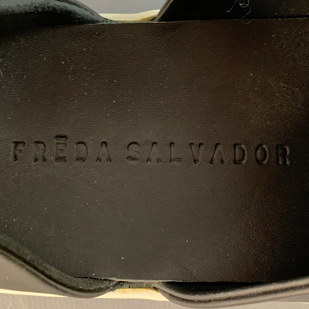 FREDA SALVADOR Size 9 Black Leather D'Orsay Sneakers
