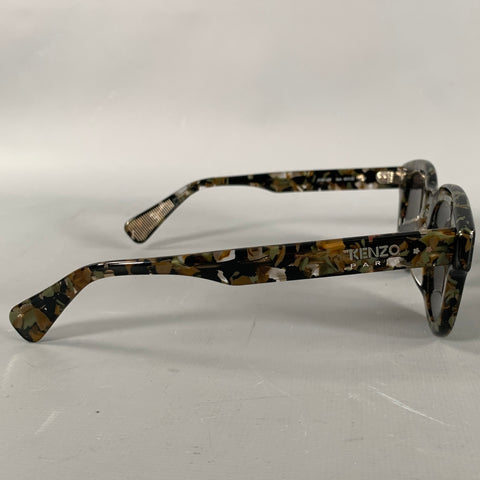 KENZO Green Brown & Beige Tortoise Sunglasses
