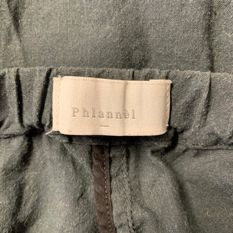 PHLANNEL Size 32 Grey Cotton Alpaca Drawstring Casual Pants
