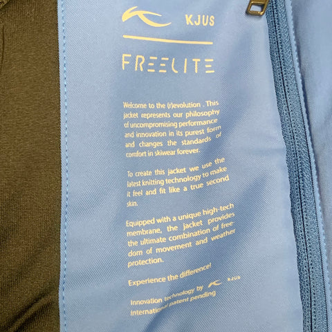 KJUS Size M Freelite Blue Chevron Polyester Ski Jacket