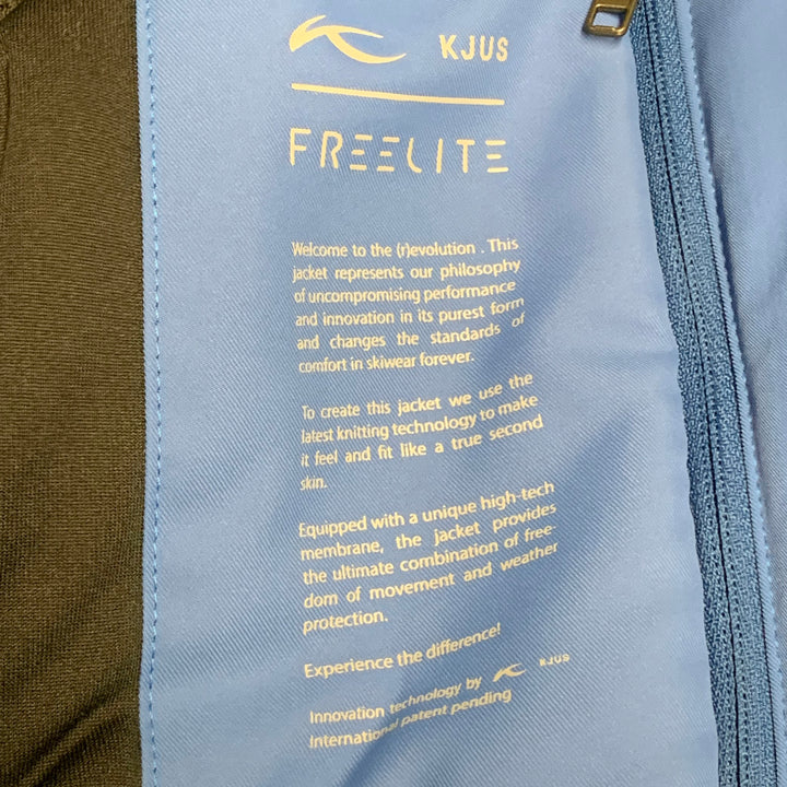KJUS Size M Freelite Blue Chevron Polyester Ski Jacket