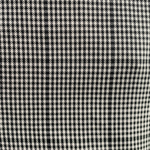 PT01 Size 38 Black White Plaid Virgin Wool Flat Front Slim Fit Casual Pants