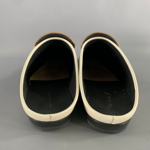 DRIES VAN NOTEN Size 9 Cream Black Western Loafers