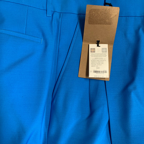 BURBERRY SS23 Size 34 Blue Wool Peak Lapel Double Breasted Suit